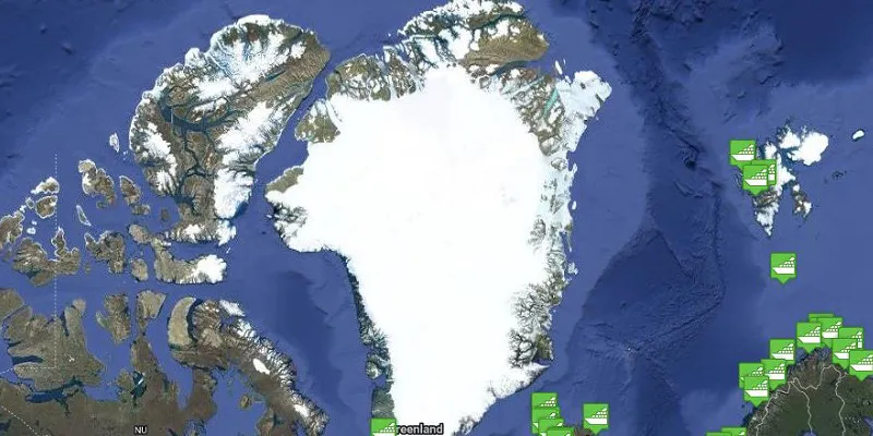 Map of Arctic Cruise Region