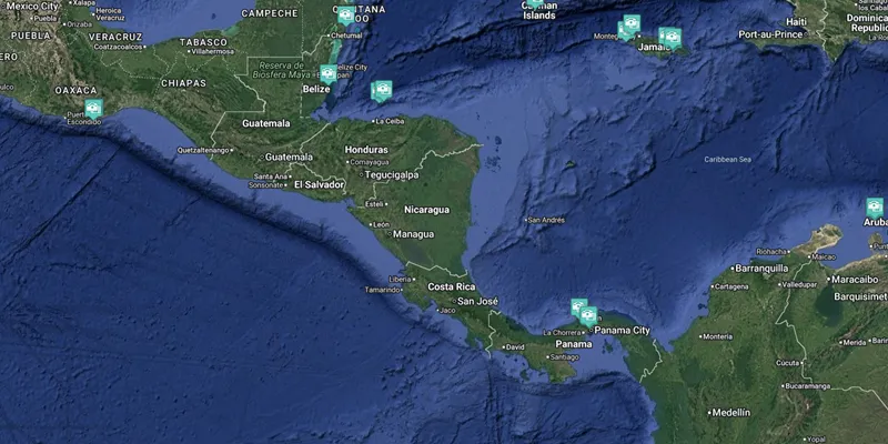 View Central American Cruise Region Live Webcams