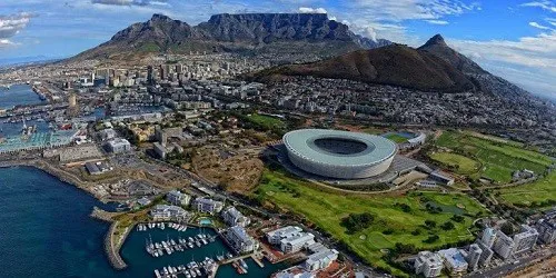 Aerial view of the the Port of Cape Town, South Africa
