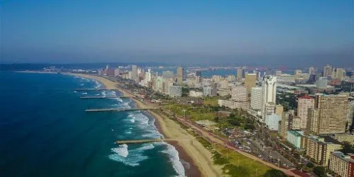 Aerial view of the the Port of Durban, South Africa