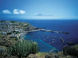 Aerial view of the Port of La Gomera, Canary Islands