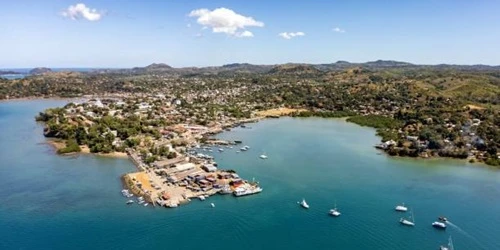 Aerial view of the the Port of Nosy Be, Madagascar