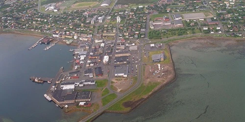 Aerial view of the Port of Vadsø, Norway