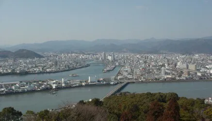 Aerial view of the the Port of Cochin (Kochi), India
