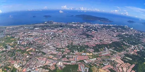Aerial view of the the Port of Kota Kinabalu, Malaysia