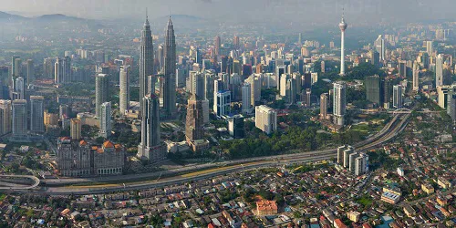 Aerial view of the the Port of Kuala Lumpur (Port Kelang), Malaysia