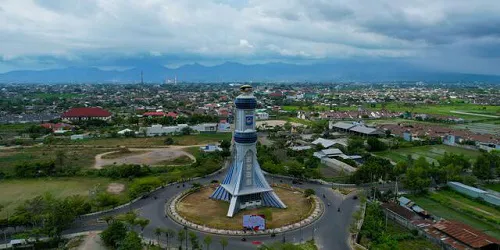 Aerial view of the the Port of Lombok, Indonesia
