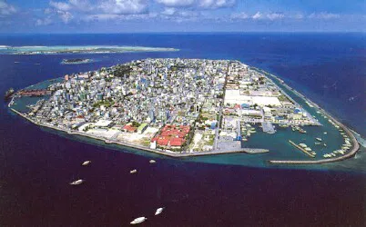 Aerial view of the the Port of Malé, Maldives