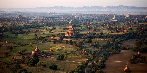 Aerial view of the the Port of Mandalay, Myanmar