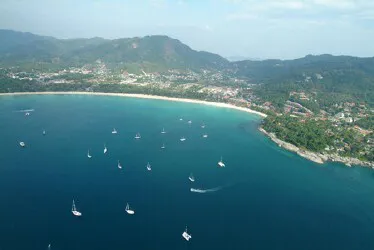 Aerial view of the the Port of Phuket, Thailand