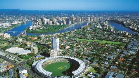 Aerial view of the the Port of Brisbane, Queensland