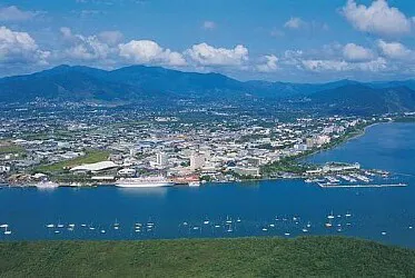 Aerial view of the the Port of Cairns, Queensland