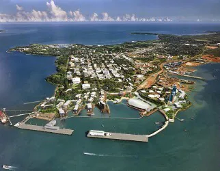 Aerial view of the Port of Darwin, Northern Territory