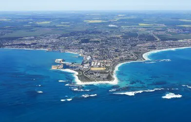 Aerial view of the the Port of Geraldton, Western Australia