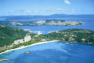 Aerial view of the the Port of Hamilton Island, Queensland