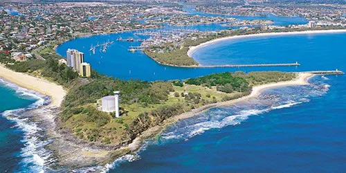 Aerial view of the the Port of Mooloolaba, Queensland
