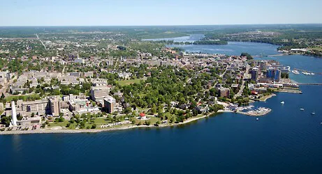 Aerial view of the Port of Kingston, Ontario, Canada