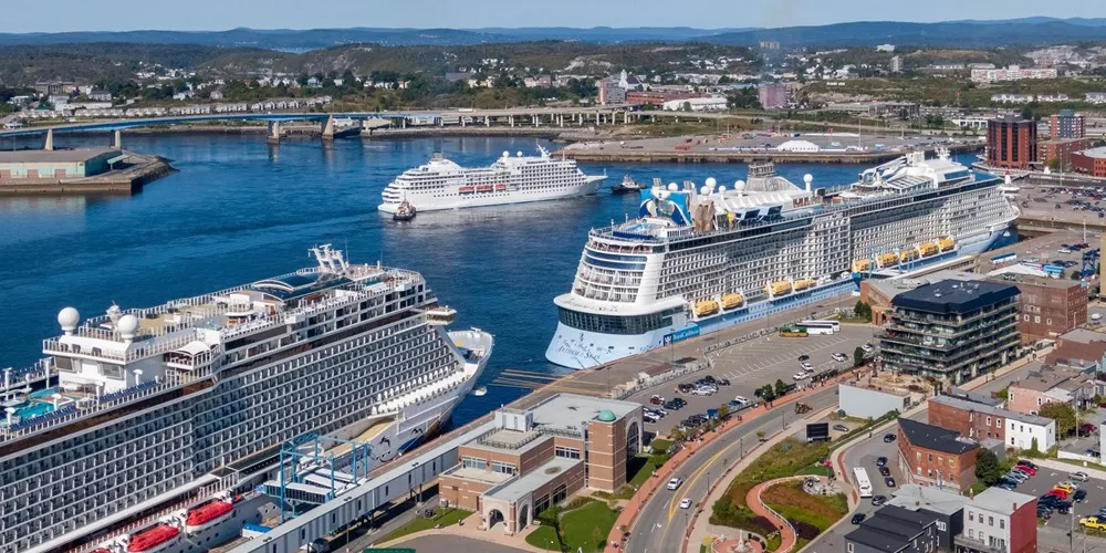 Aerial view of the the Port of Saint John, New Brunswick, Canada