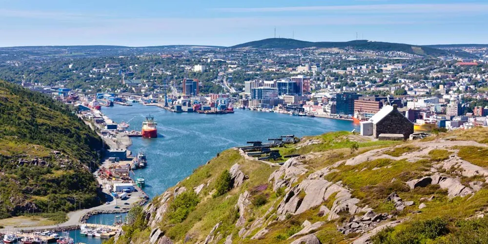 Aerial view of the the Port of St. John's, Newfoundland and Labrador, Canada
