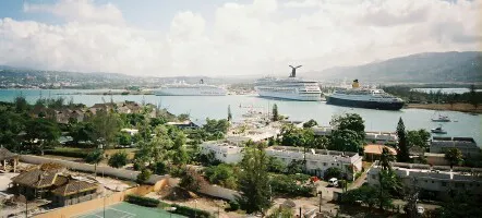 Aerial view of the the Port of Montego Bay, Jamaica