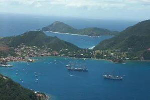Aerial view of the the Port of Pointe-a-Pitre, Guadeloupe