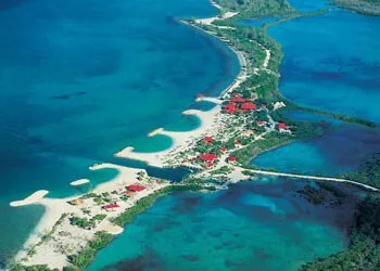 Aerial view of the the Port of Princess Cays, Bahamas