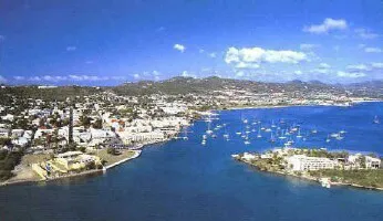 Aerial view of the Port of St. Croix, U.S. Virgin Islands