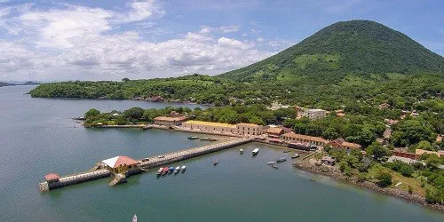 Aerial view of the the Port of Amapala, Honduras