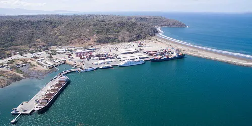 Aerial view of the Puerto Caldera, Costa Rica