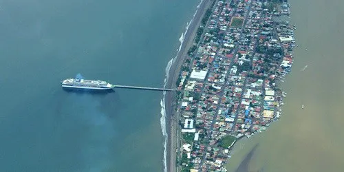 Aerial view of the the Port of Puntarenas, Costa Rica