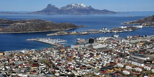 Aerial view of the the Port of Bodø, Norway