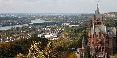 Aerial view of the the Port of Bonn, Germany