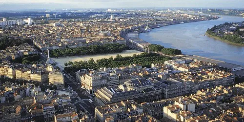 Aerial view of the the Port of Bordeaux, France