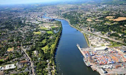 Aerial view of the the Port of Cork (Cobh), Ireland