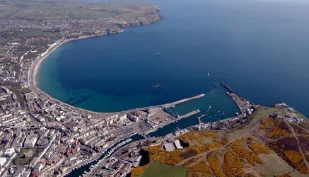 Aerial view of the the Port of Douglas, Isle of Man