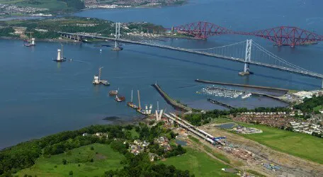 Aerial view of the the Port of Edinburgh (Queensferry), Scotland
