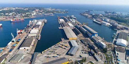 Aerial view of the the Port of Gdansk (Gdynia), Poland