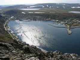 Aerial view of the Port of Kjøllefjord, Norway