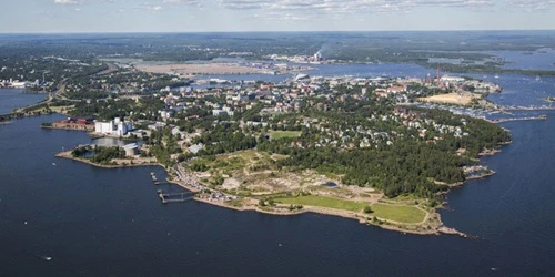 Aerial view of the the Port of Kotka, Finland