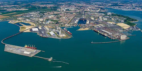 Aerial view of the the Port of La Rochelle, France