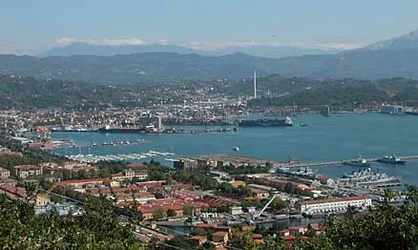 Aerial view of the the Port of La Spezia, Italy