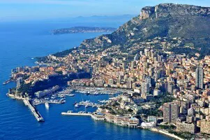 Aerial view of the the Port of Monte Carlo, Monaco
