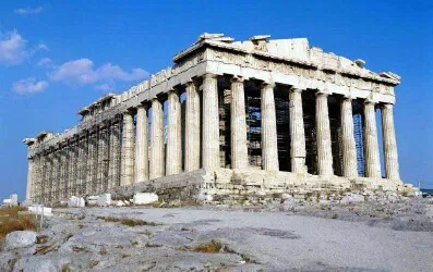 Aerial view of the Port of Olympia (Katakolon), Greece