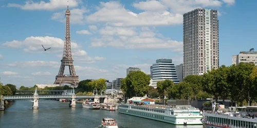 Aerial view of the Port of Paris, France
