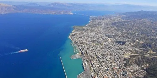 Aerial view of the the Port of Patras, Greece