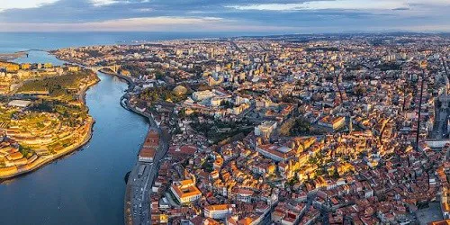 Aerial view of the the Port of Porto, Portugal
