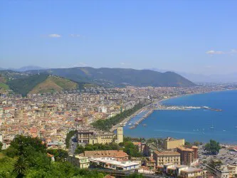 Aerial view of the Port of Salerno, Italy