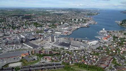 Aerial view of the Port of Sandnes, Norway