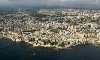 Aerial view of the the Port of Syracuse, Sicily, Italy