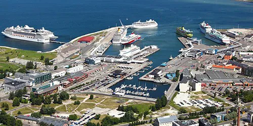 Aerial view of the the Port of Tallinn, Estonia